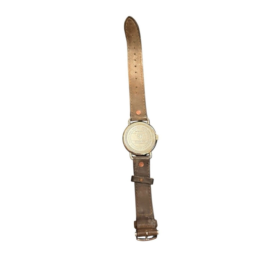 Vintage Victorinox SWISS ARMY Watch Mens CAVALRY White Dial Leather - Picture 4 of 5
